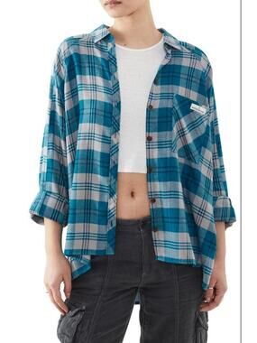 Urban Outfitters BDG Brendon Plaid Woven Button-Up Shirt M NWT